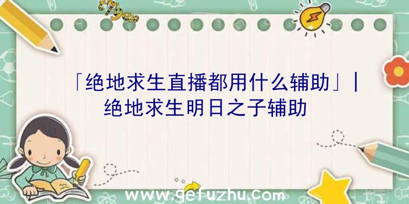 「绝地求生直播都用什么辅助」|绝地求生明日之子辅助